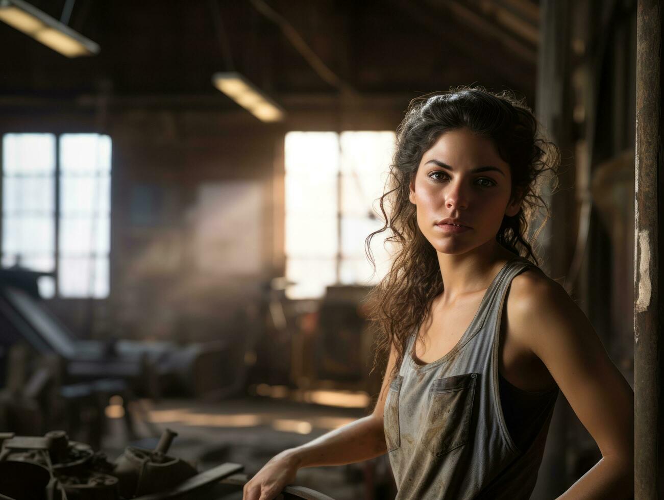 foto Disparo de un natural mujer trabajando como un construcción trabajador ai generativo