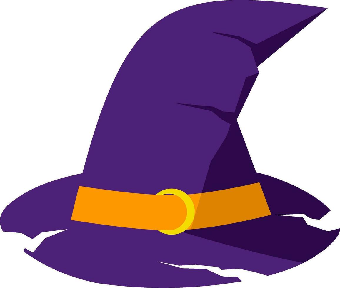Witch hat icon vector illustration for happy Halloween event. Witch hat icon that can be used as symbol, sign or decoration. Witch hat icon graphic resource for Halloween theme vector design