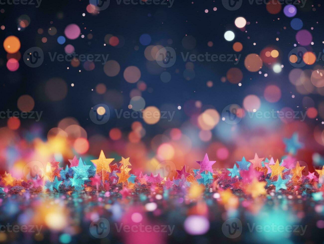 Christmas composition with bokeh background and copy space AI Generative photo