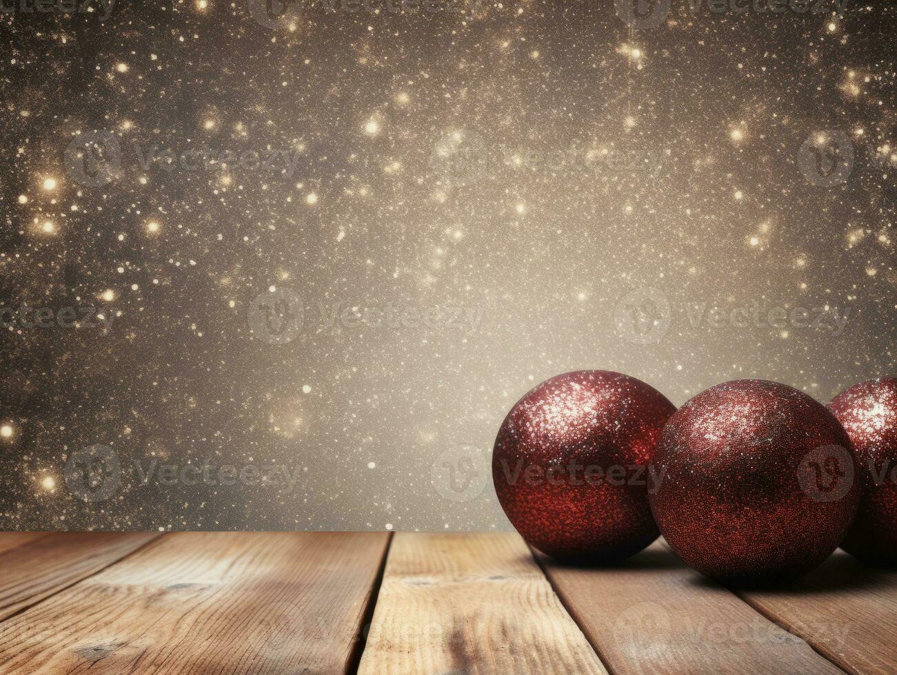 Christmas composition with bokeh background and copy space AI Generative photo