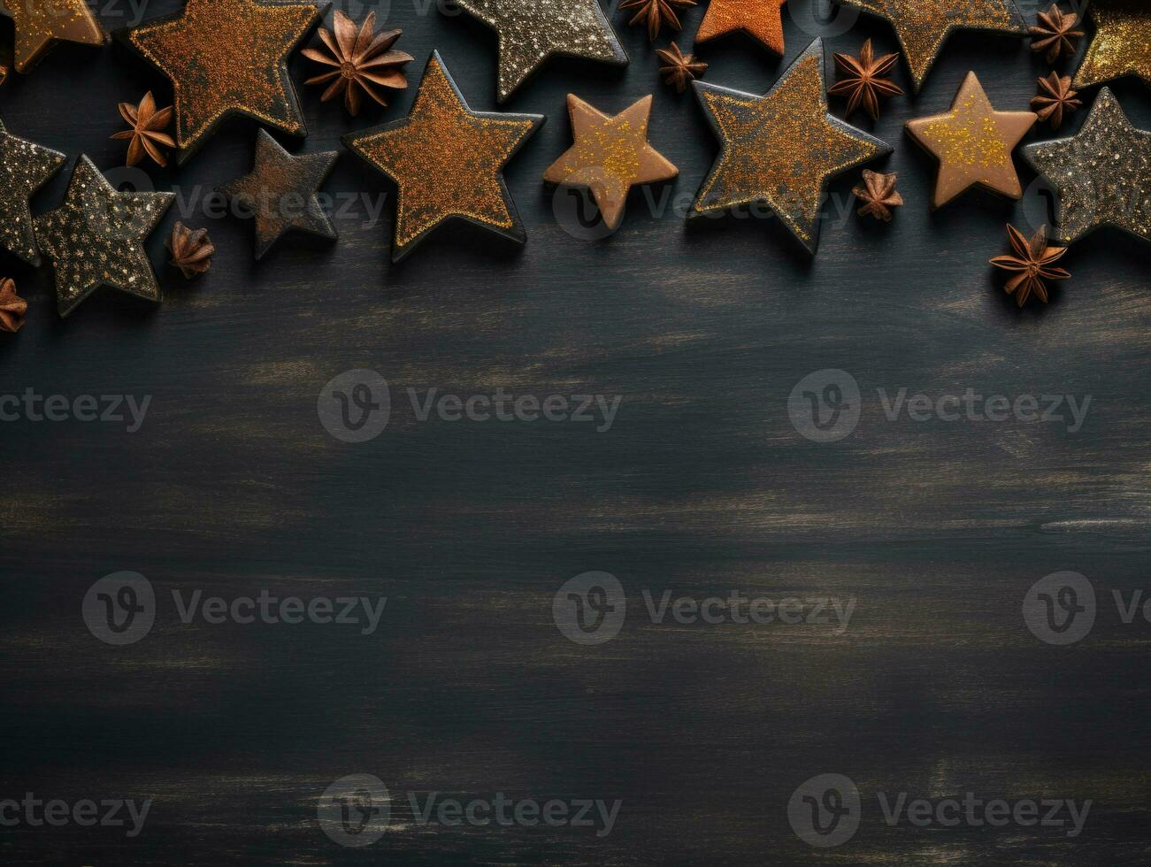 Christmas composition with bokeh background and copy space AI Generative photo