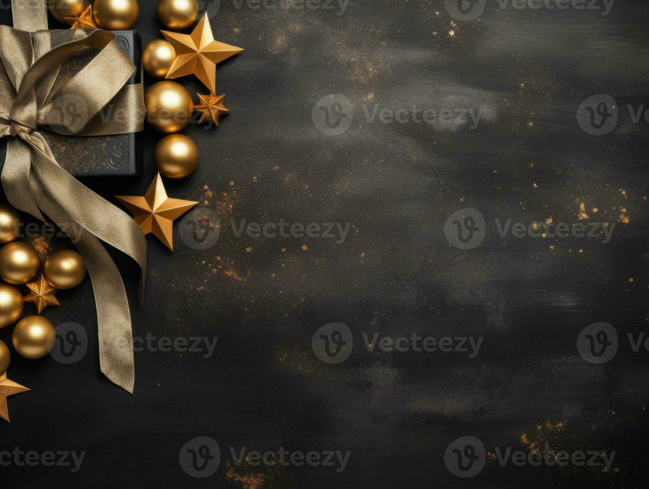 Christmas composition with bokeh background and copy space AI Generative photo