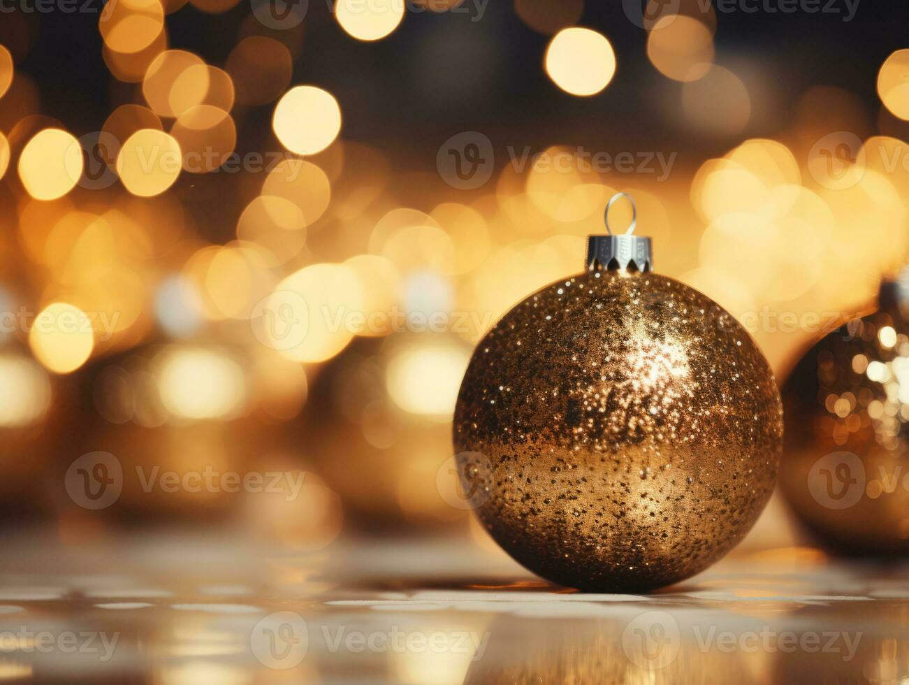 Christmas composition with bokeh background and copy space AI Generative photo