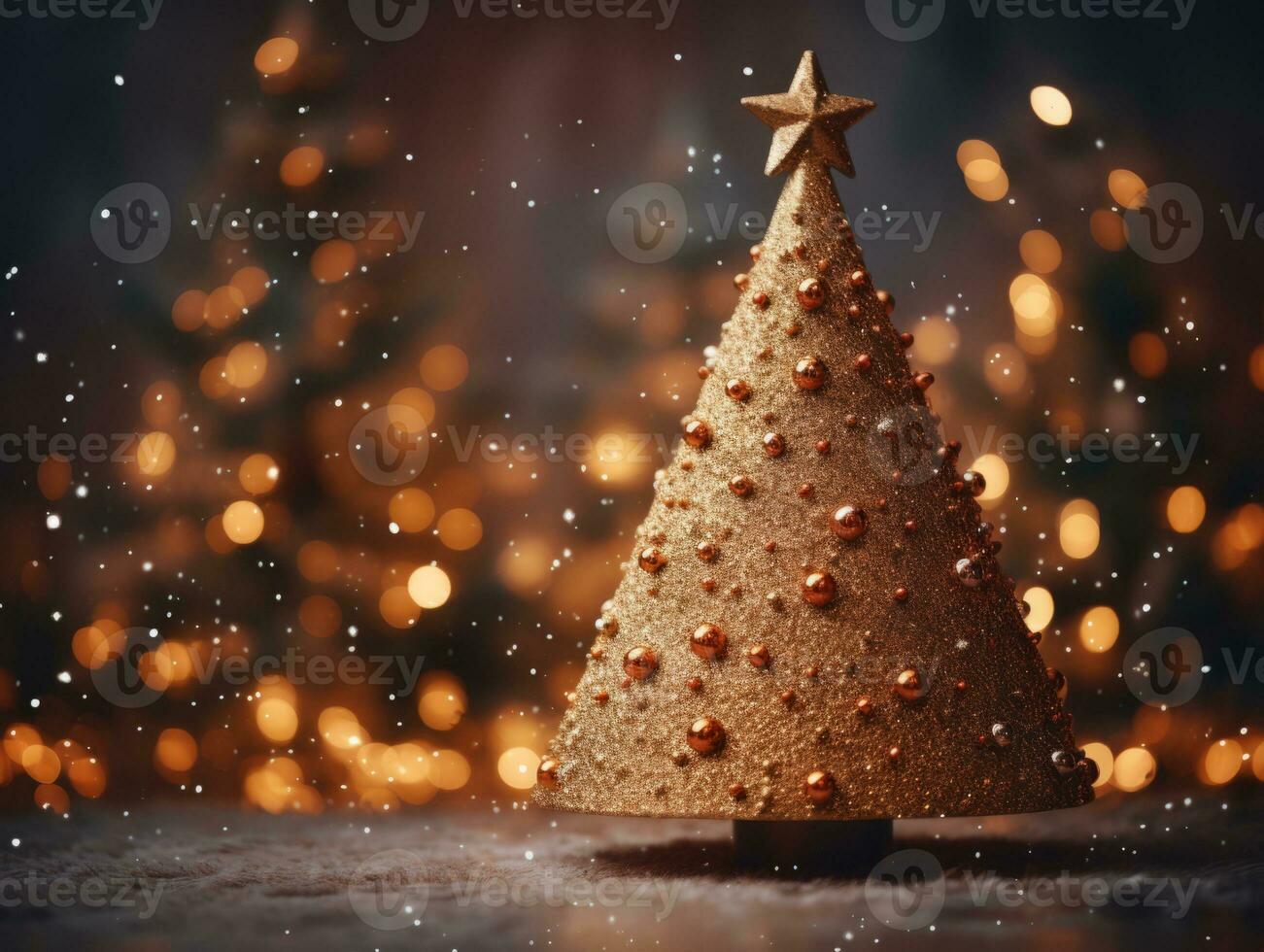 Christmas composition with bokeh background and copy space AI Generative photo