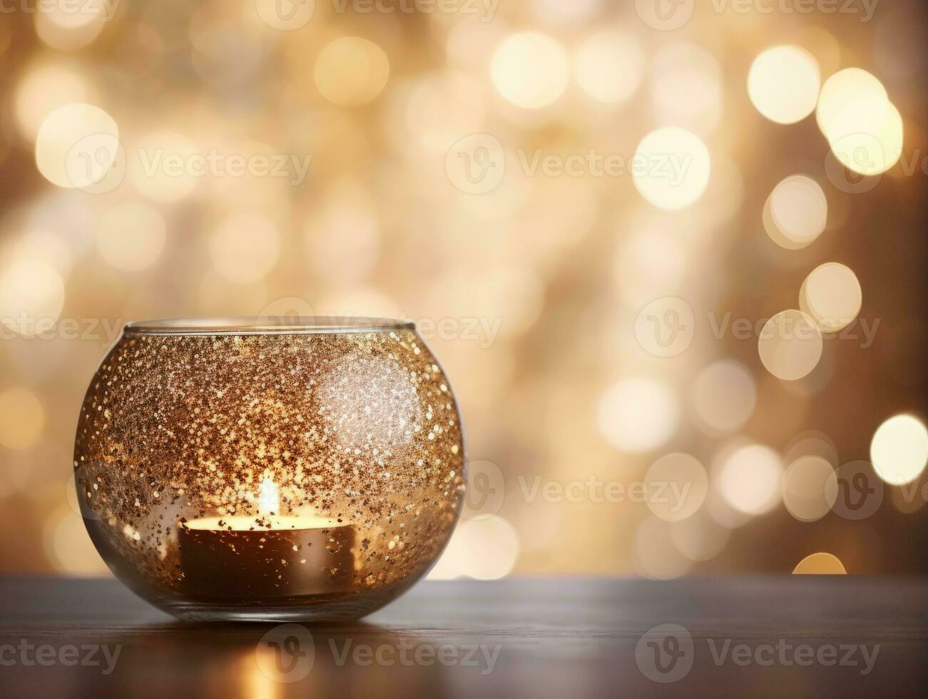 Christmas composition with bokeh background and copy space AI Generative photo