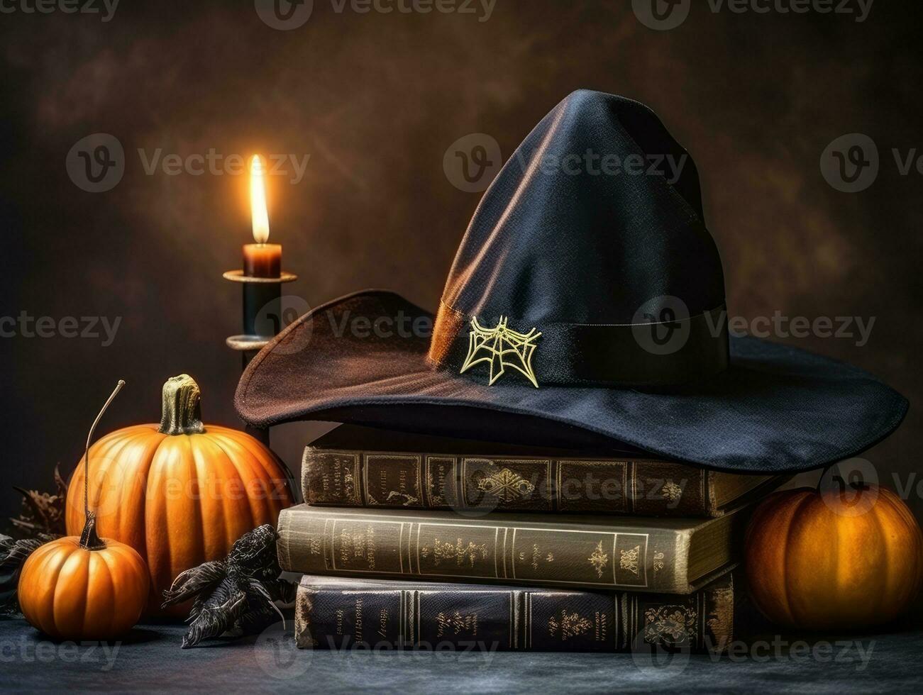 Halloween composition AI Generative photo