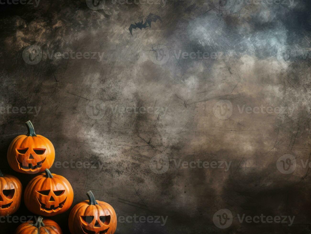 Halloween composition with copy space AI Generative photo