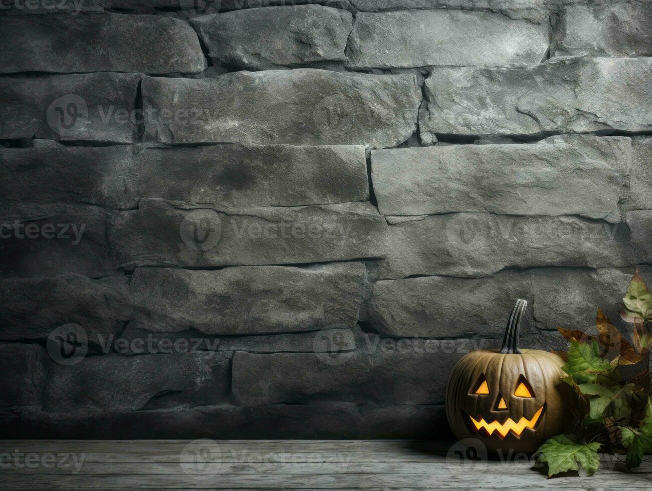 Halloween composition with copy space AI Generative photo