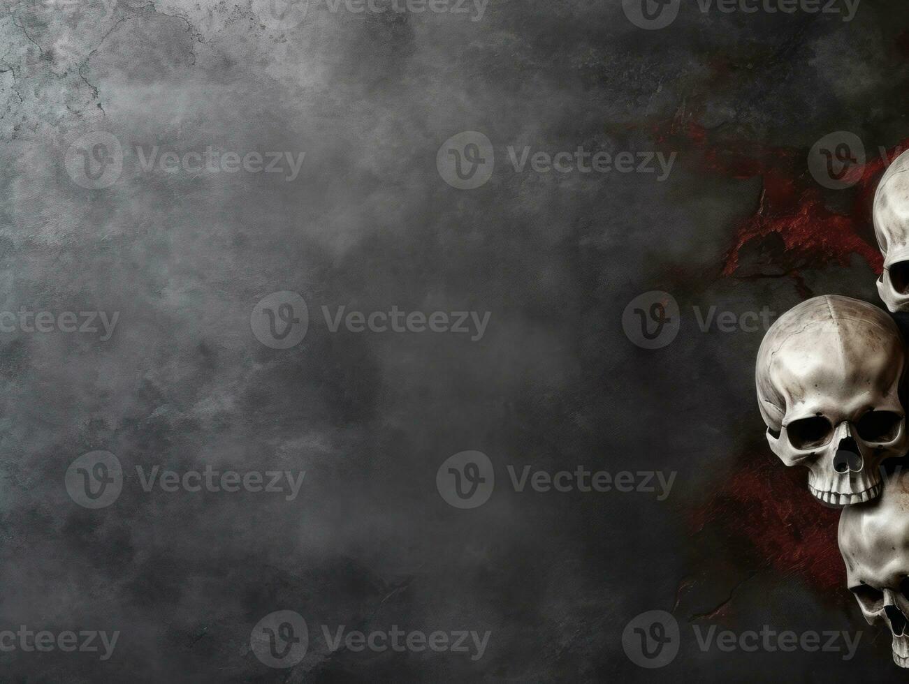 Halloween composition with copy space AI Generative photo