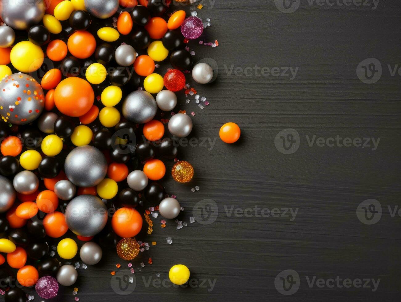 Halloween composition with copy space AI Generative photo