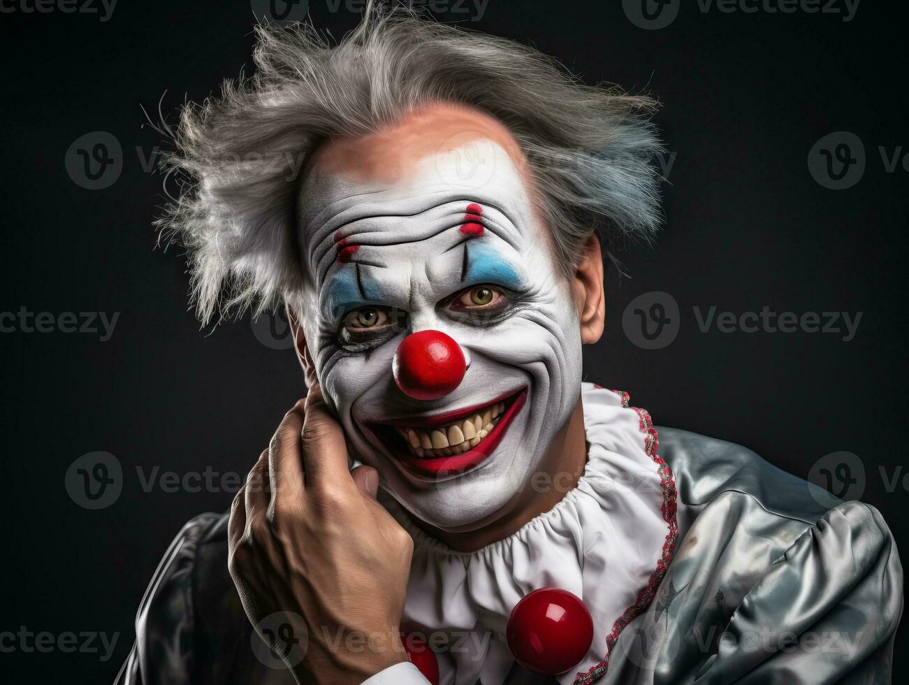 Man in a Halloween costume with a playful pose AI Generative photo