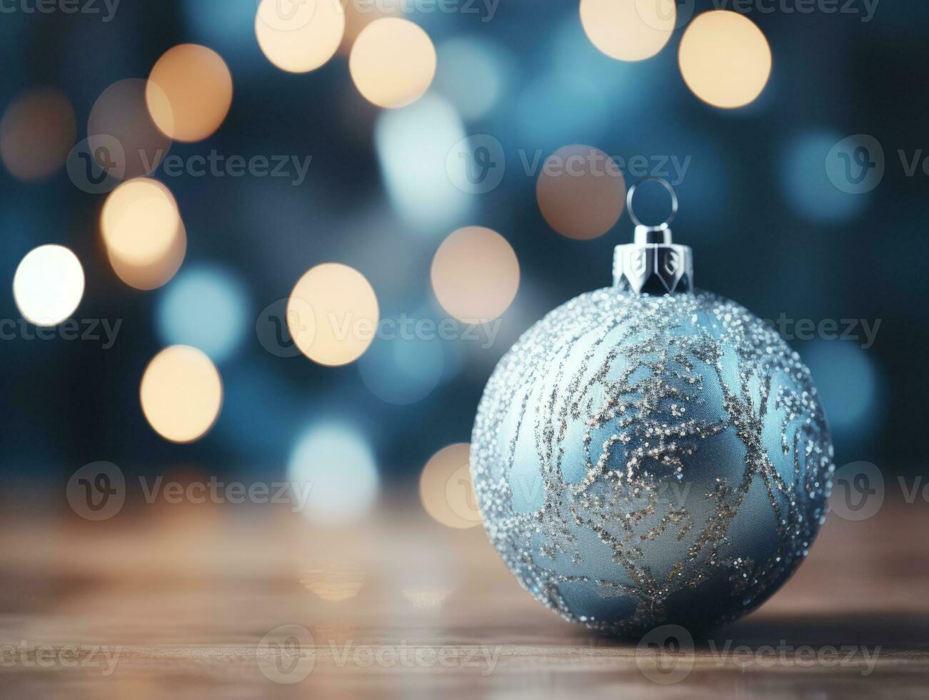 Christmas composition with copy space and bokeh background AI Generative photo