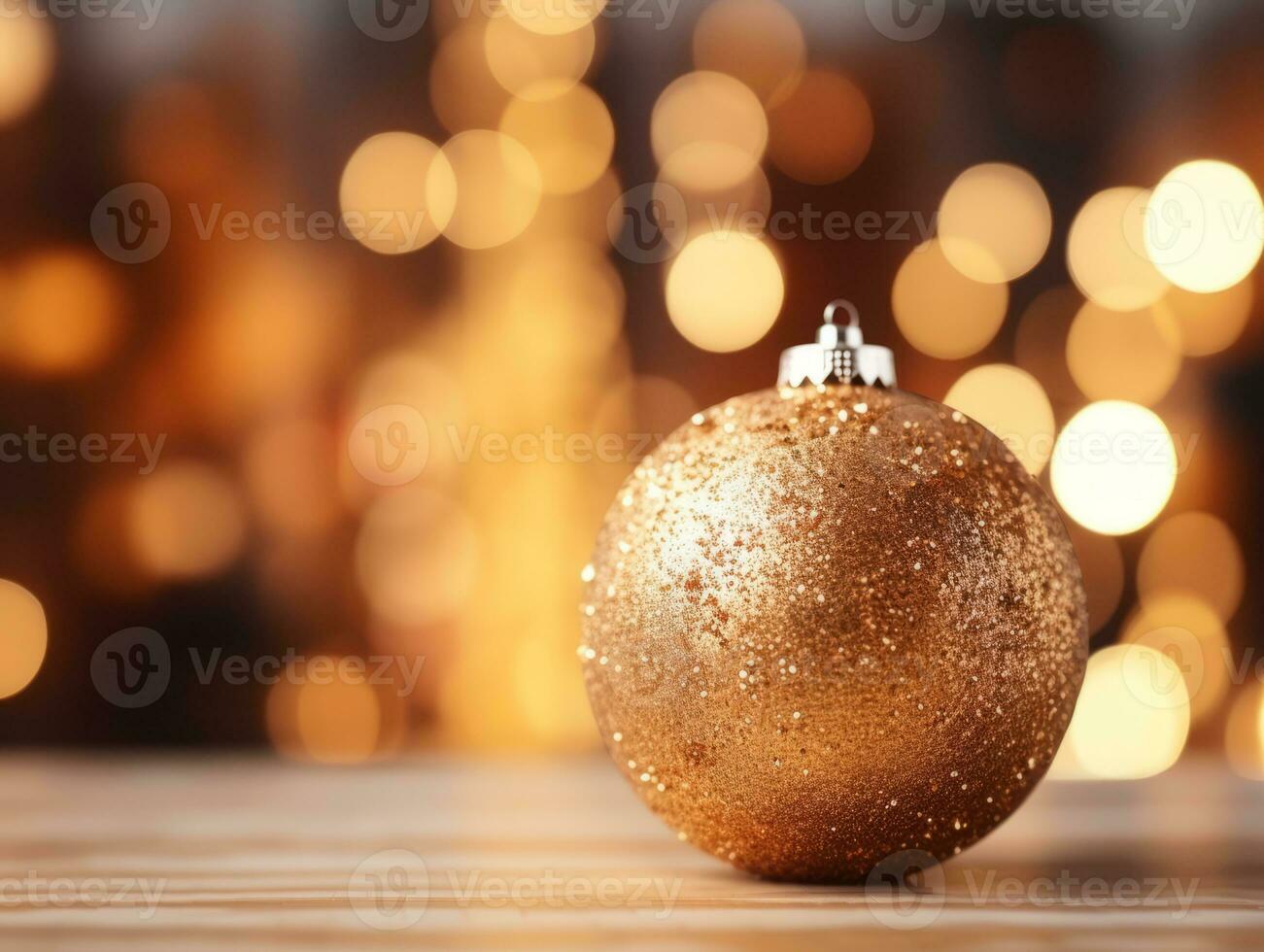 Christmas composition with copy space and bokeh background AI Generative photo