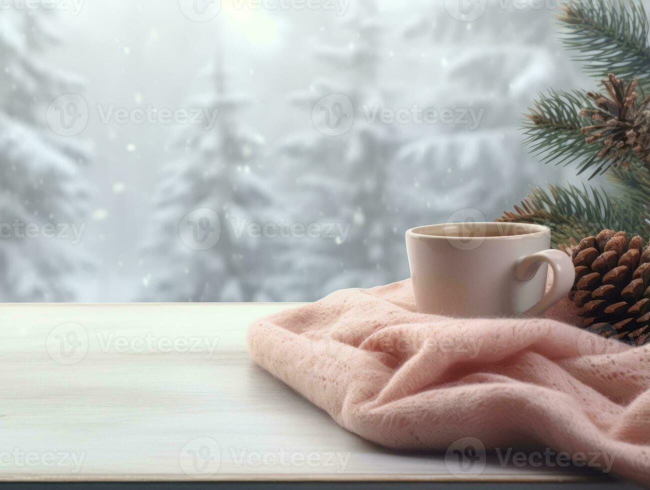cozy winter composition AI Generative photo
