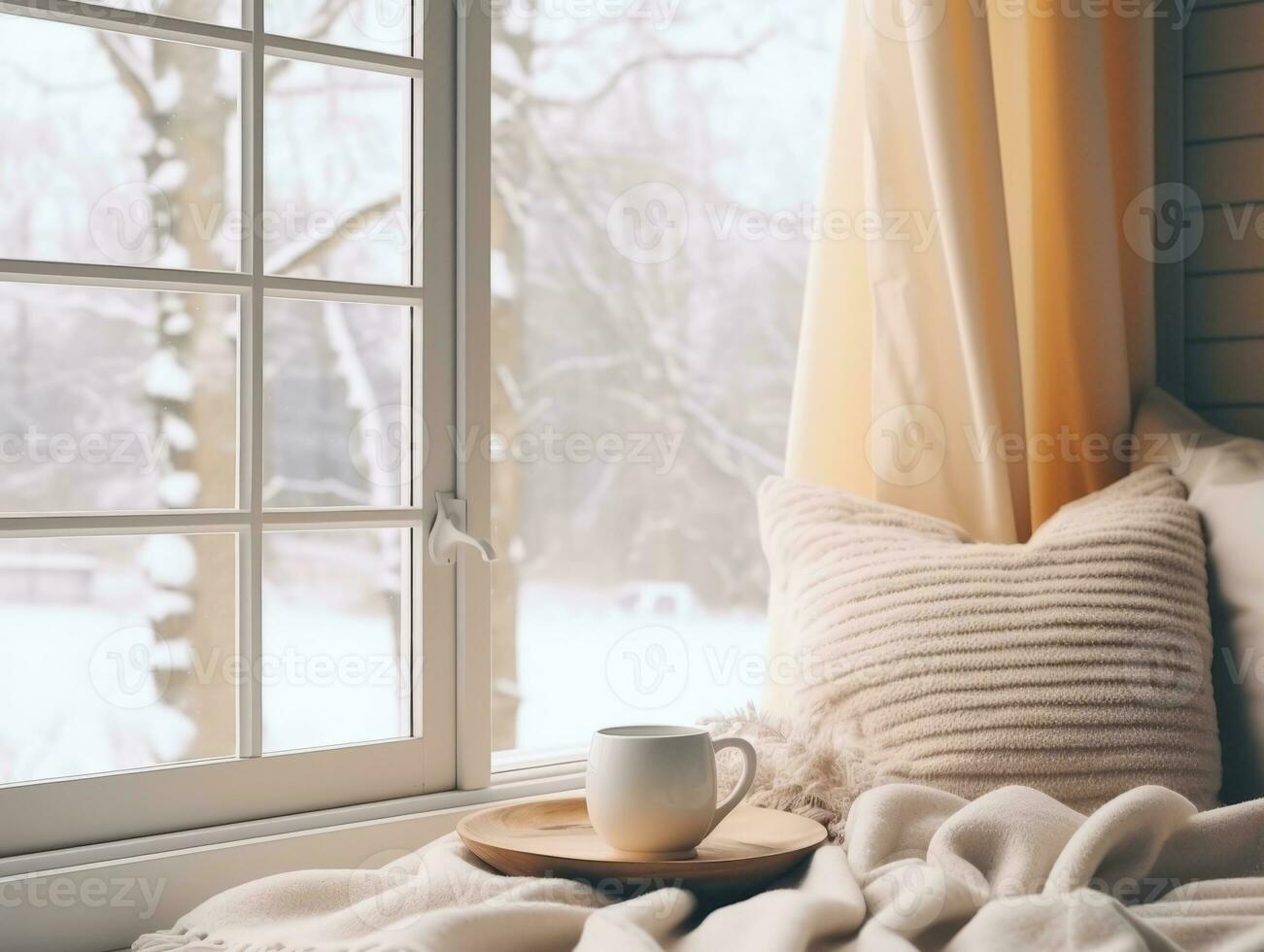 cozy winter composition AI Generative photo