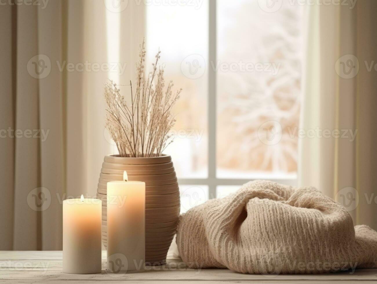 cozy winter composition AI Generative photo