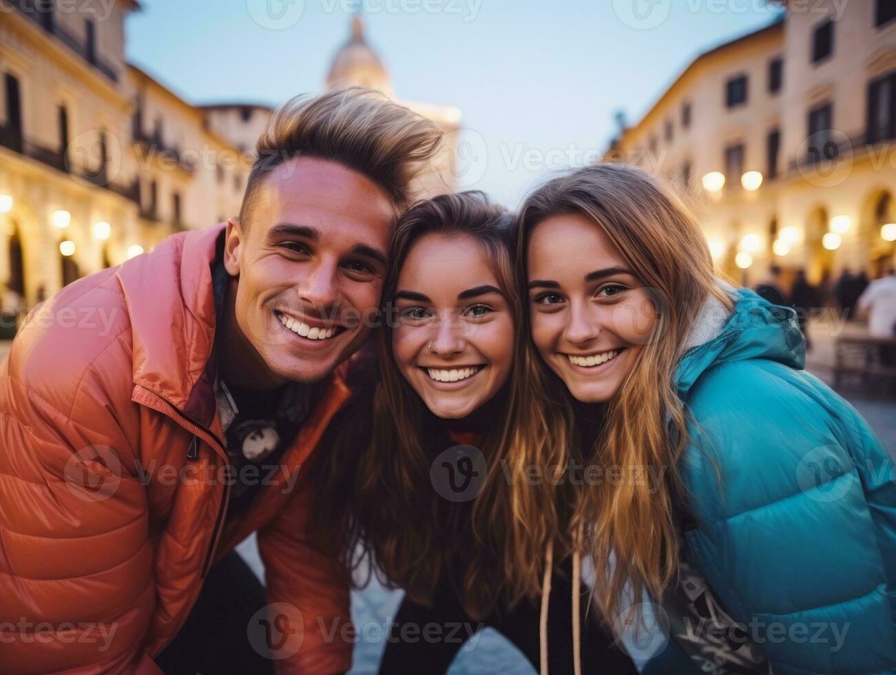 el familia disfruta celebrando Navidad víspera juntos ai generativo foto