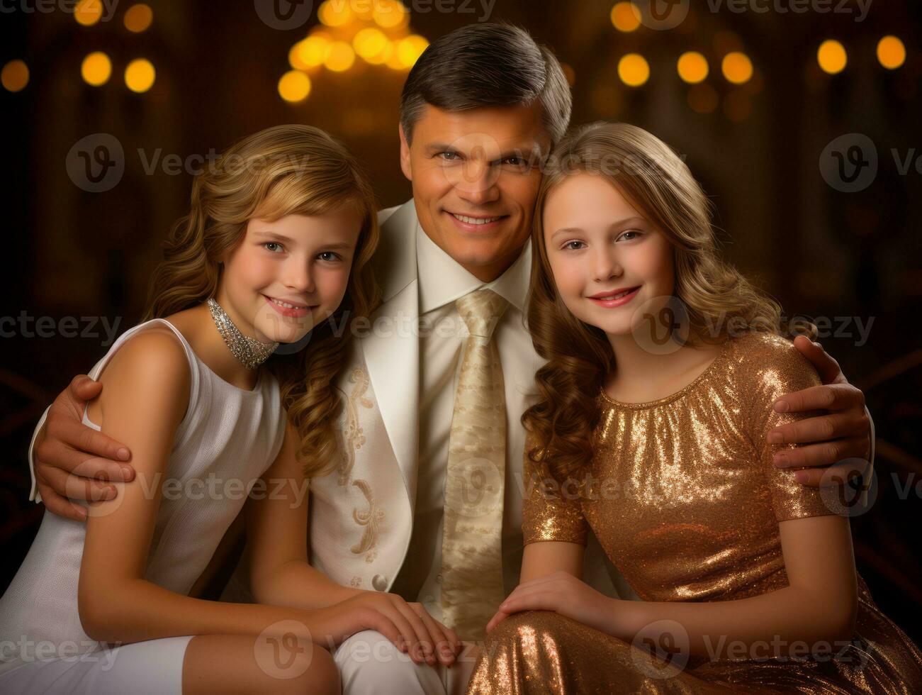 el familia disfruta celebrando Navidad víspera juntos ai generativo foto