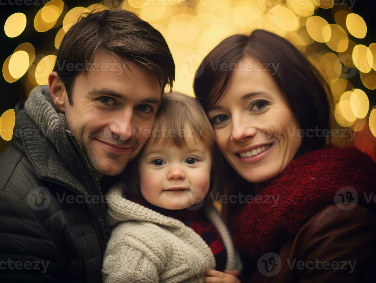 el familia disfruta celebrando Navidad víspera juntos ai generativo foto