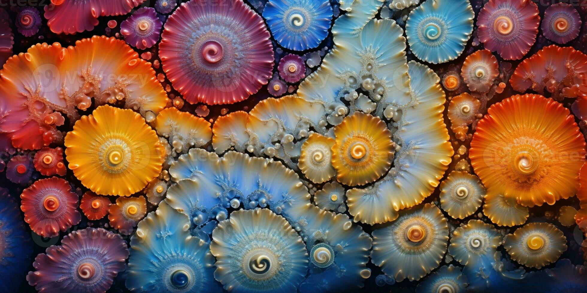 Generative AI, Macro close-up colorful paint background, rainbow colors photo