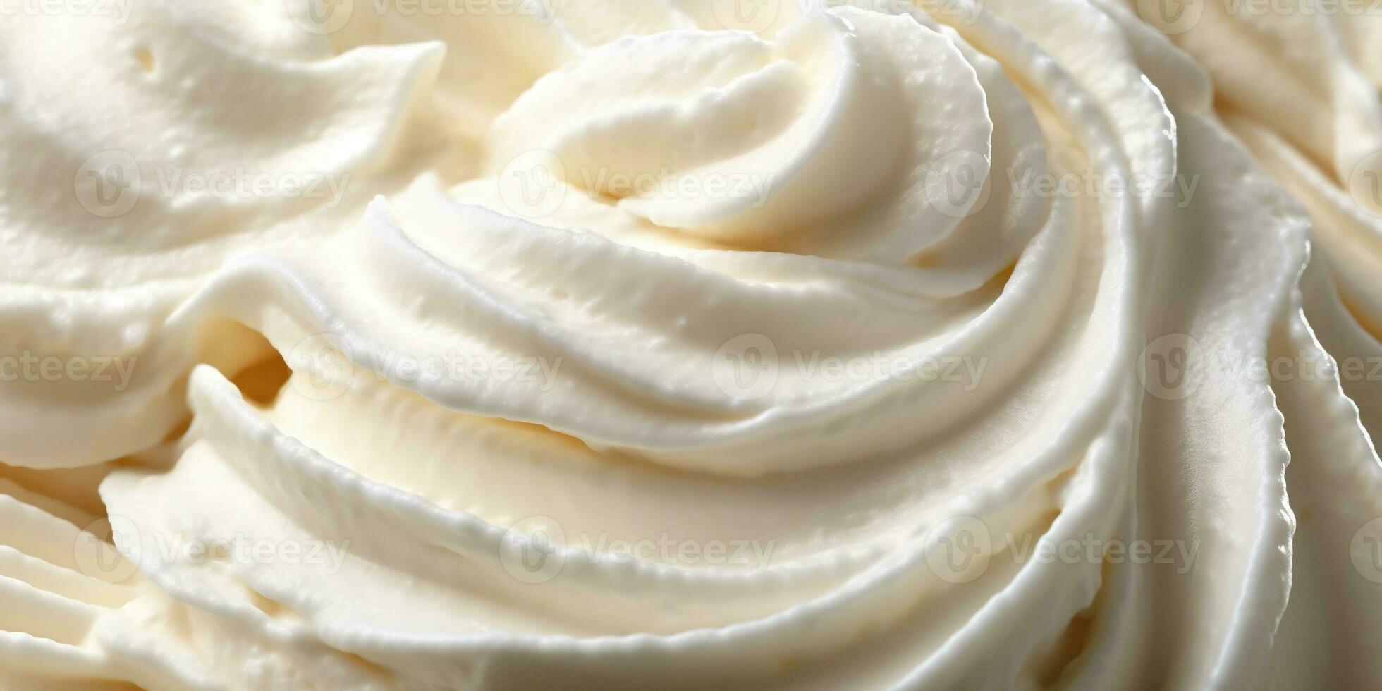 Generative AI, vanilla ice cream surface, close up texture of white ice cream like background. photo