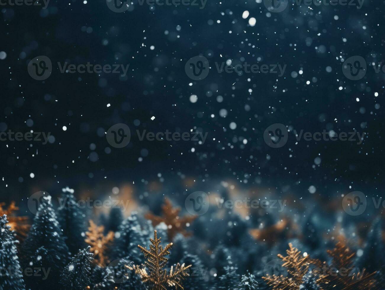 Christmas composition with copy space bokeh background AI Generative photo