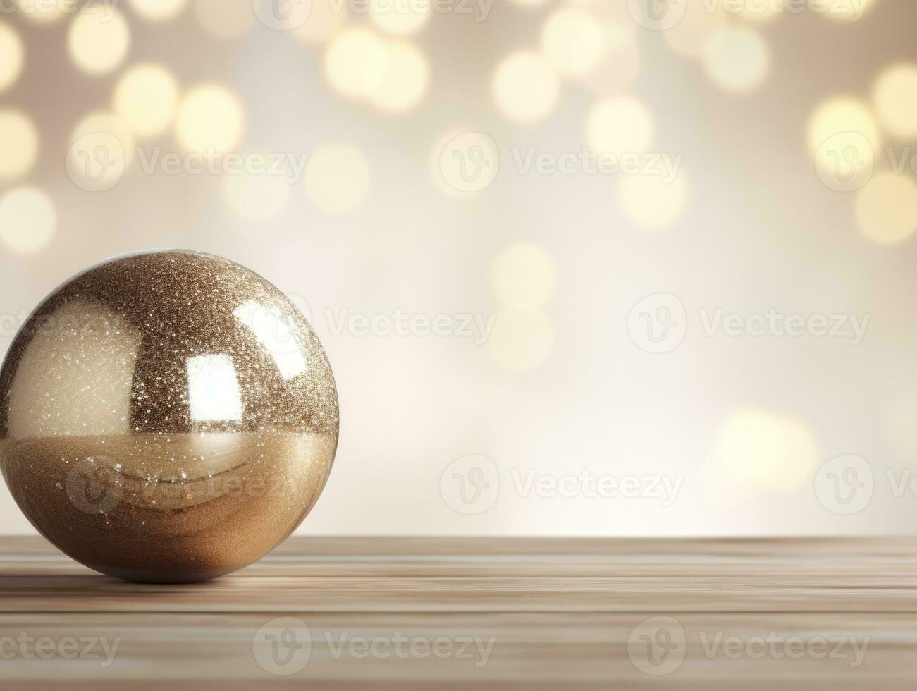 Christmas composition with copy space bokeh background AI Generative photo