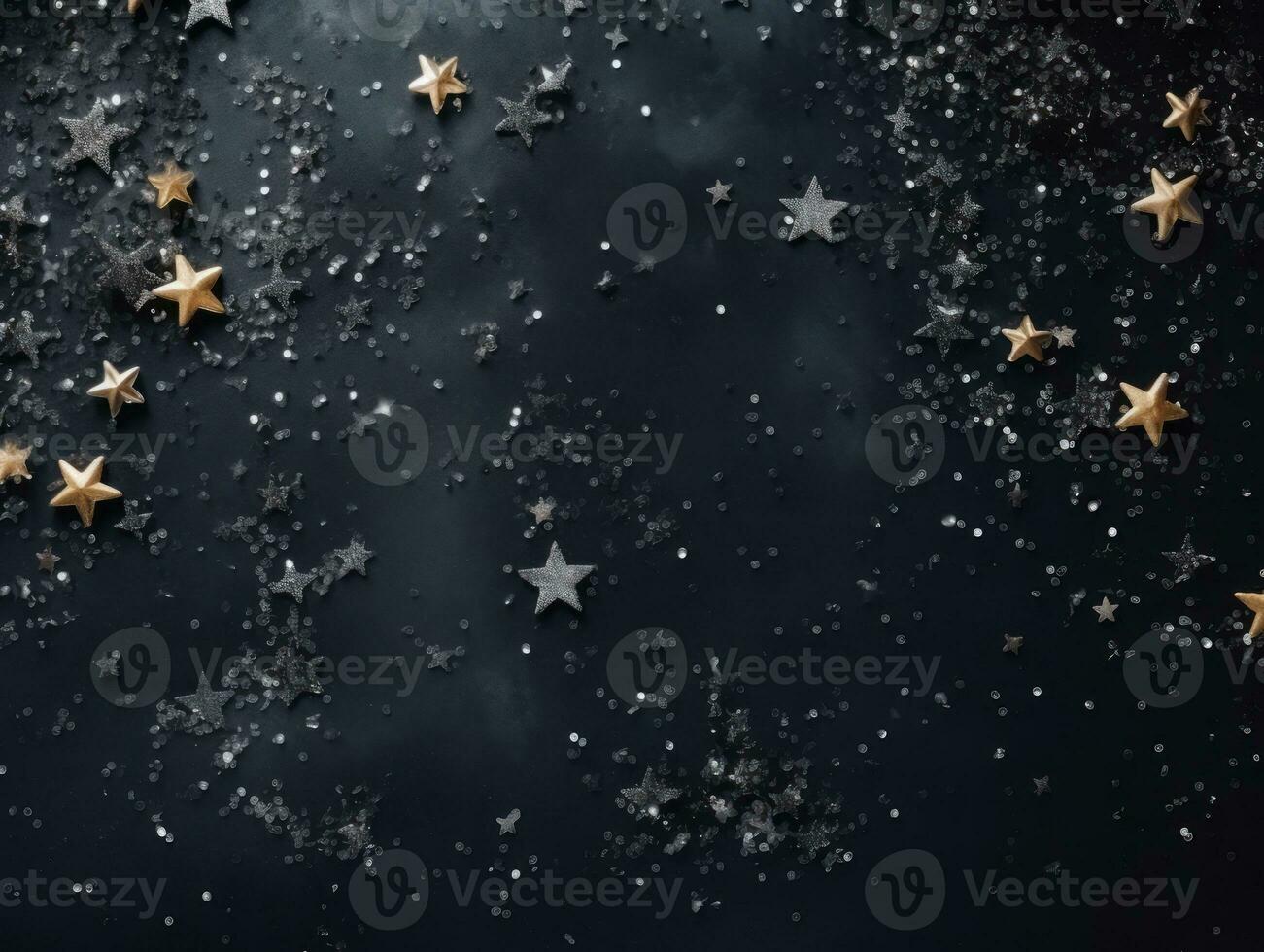 Christmas composition with copy space bokeh background AI Generative photo