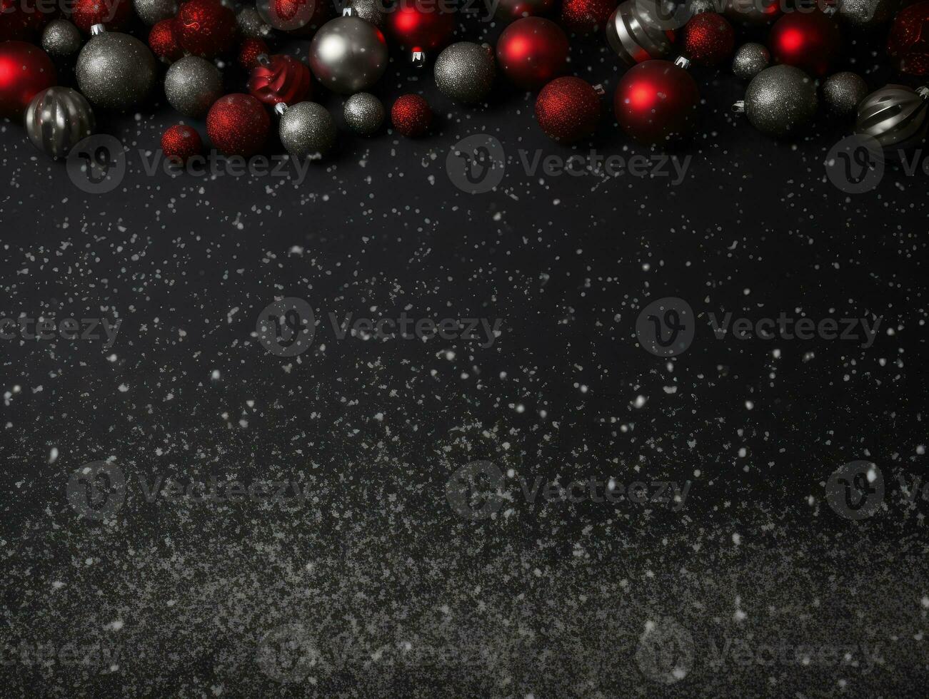 Christmas composition with copy space bokeh background AI Generative photo