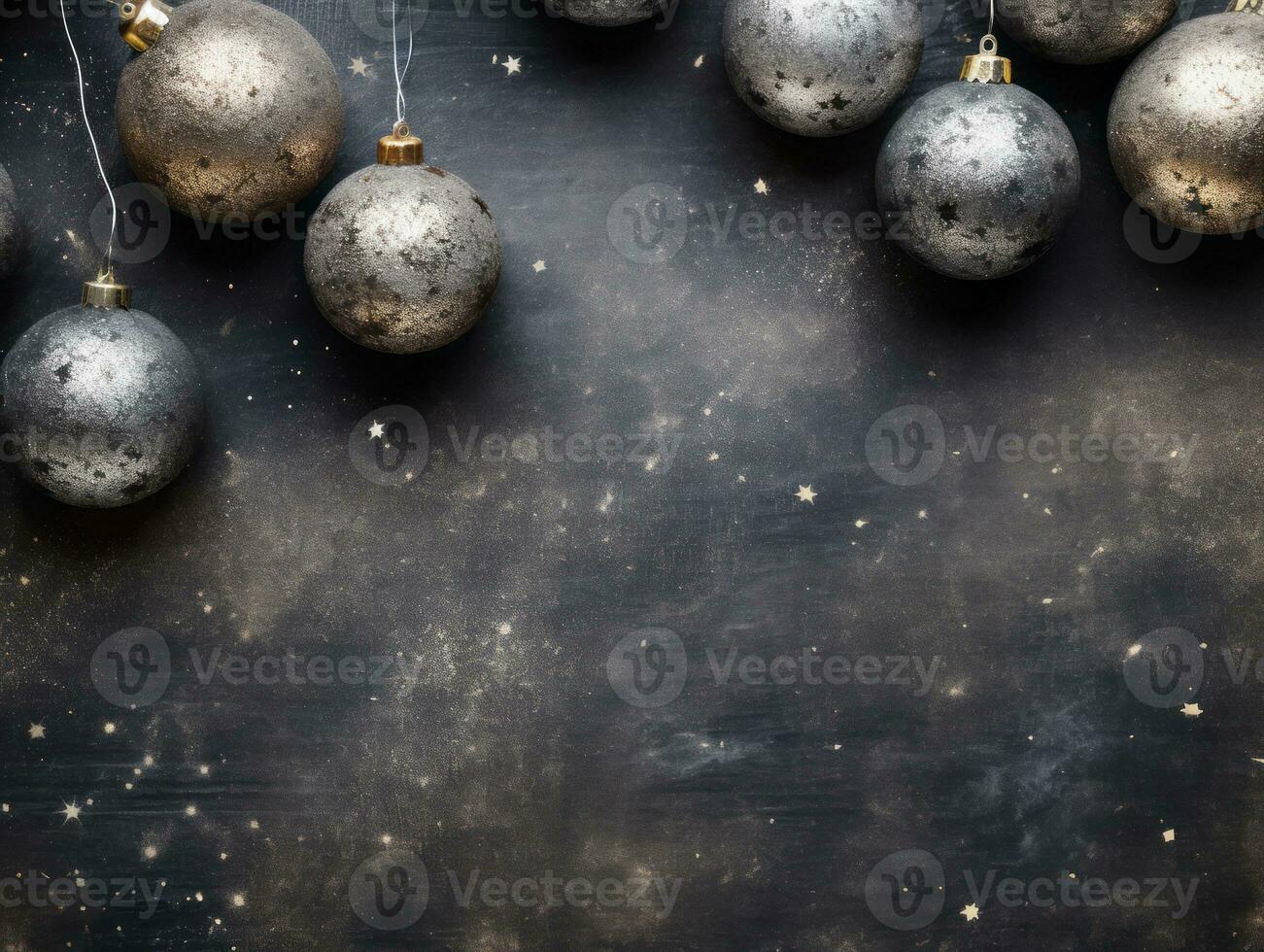 Christmas composition with copy space bokeh background AI Generative photo