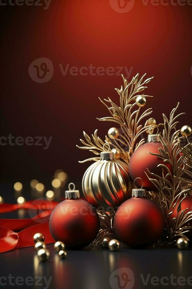 Christmas decoration, created with generative AI photo