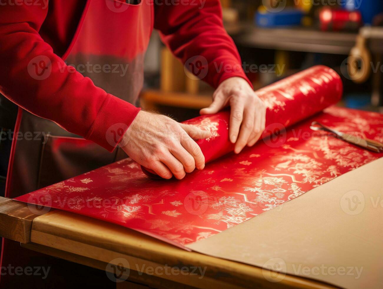 hombre envase regalos con fiesta temática envase papel ai generativo foto