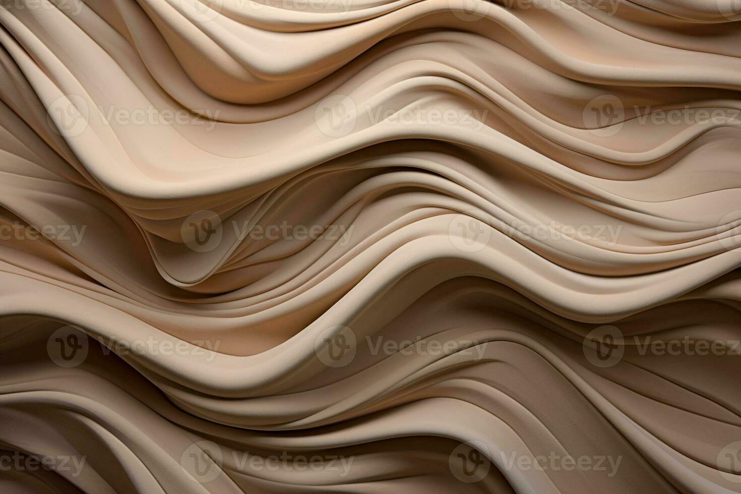 Generative AI, ivory and beige modelling clay, gypsum or ceramic background and texture, curls and flowing forms photo