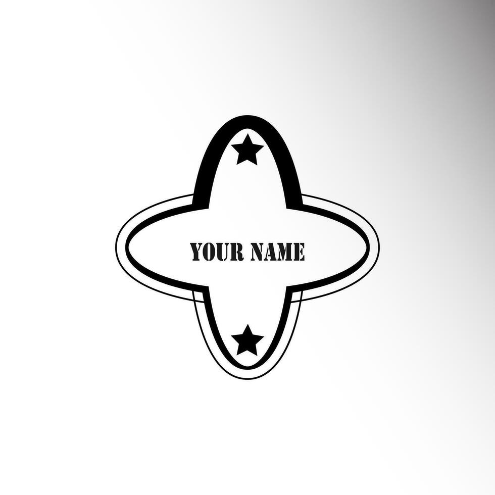 Simple company logo isolated on black and white background vector