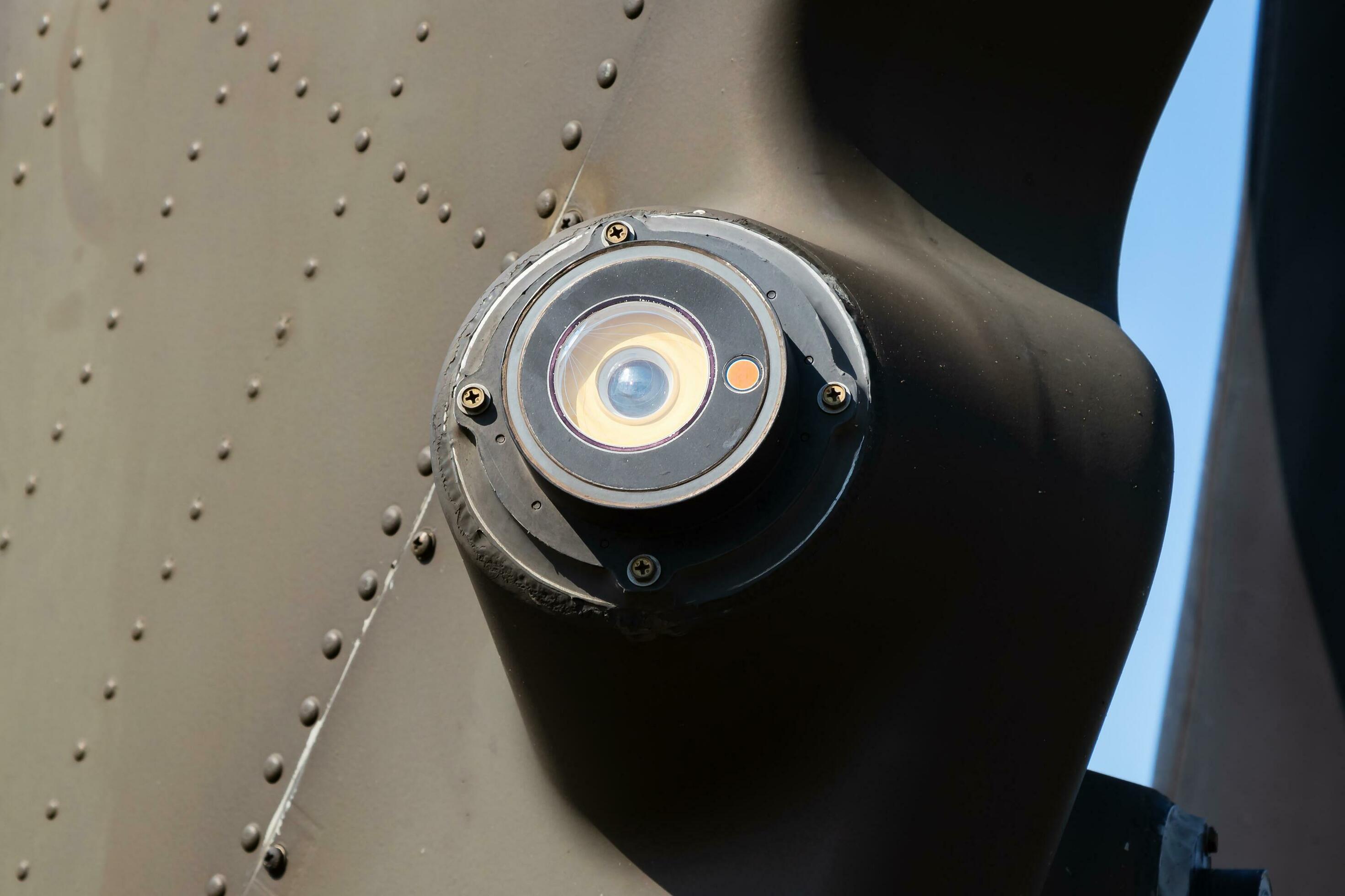 US Army military helicopter electrooptical sensors of CMWS Common Missile Warning System