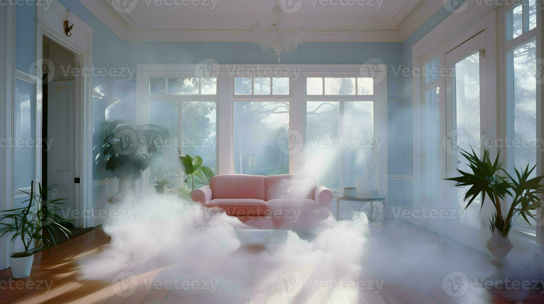 Beautiful Interior design, room background wallpaper, Generative AI photo