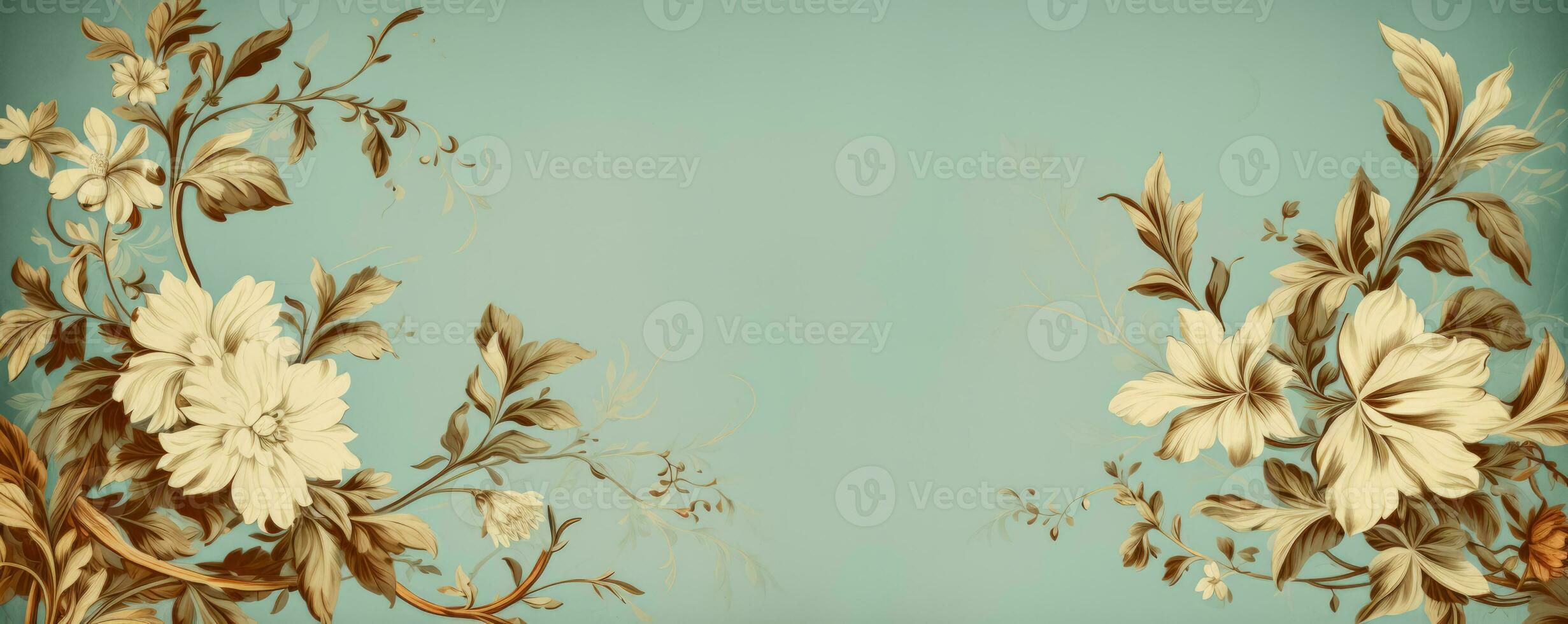Quirky vintage wallpaper patterns background with empty space for text photo