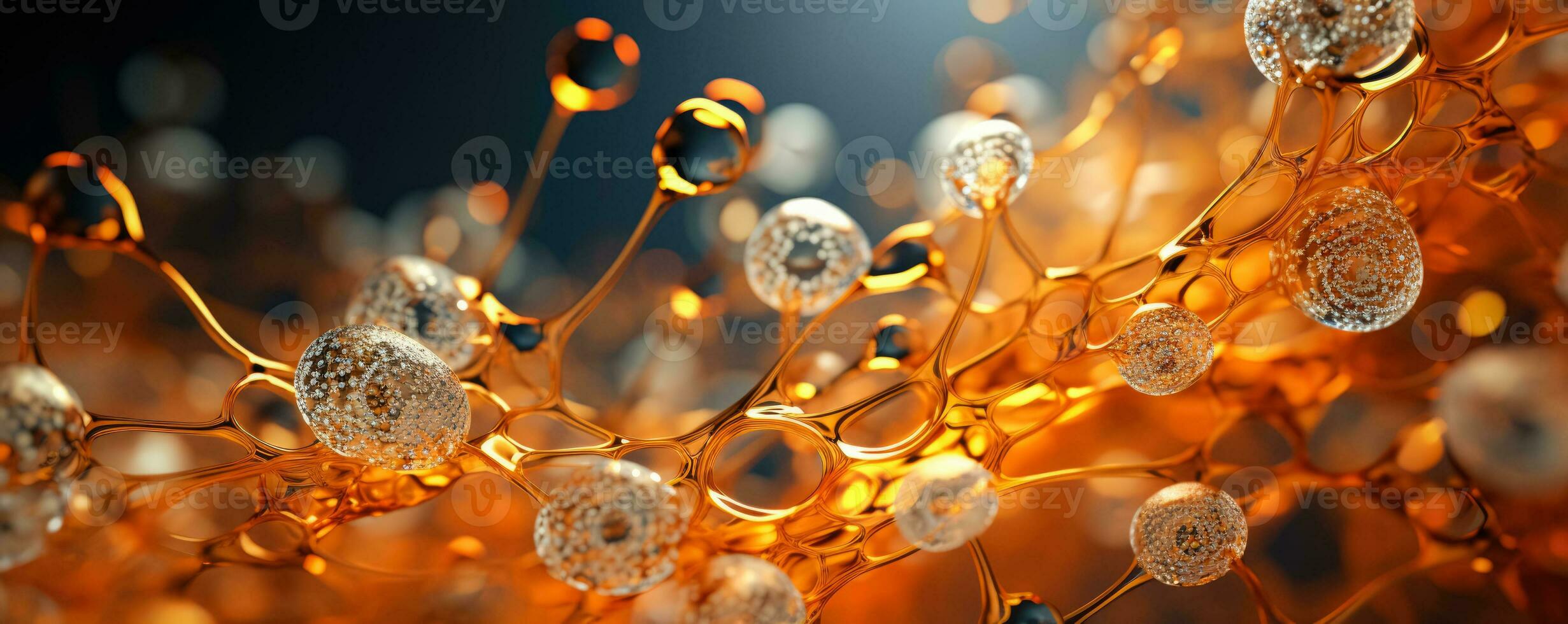 Odd cellular formations under the microscope background with empty space for text photo