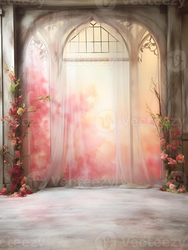 Wedding backdrop background illustration design, couple in love, marriage, bride, photo