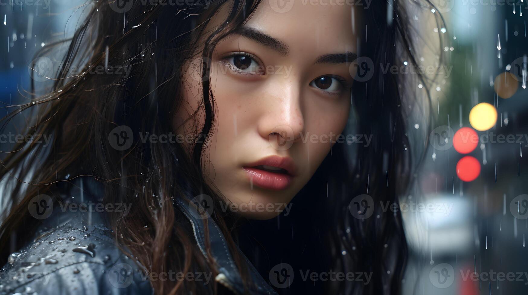 Beautiful young Asian woman portrait, cute girl wallpaper background photo, photo