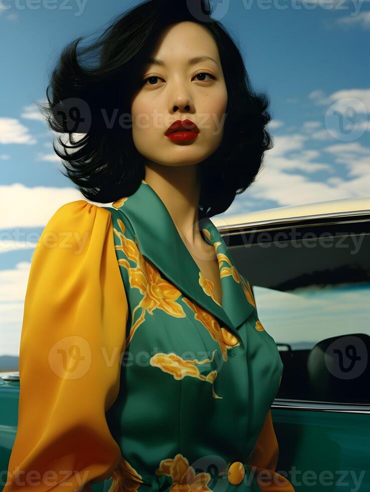 Beautiful young Asian woman portrait, cute girl wallpaper background photo, photo