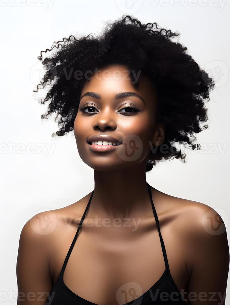 African black woman portrait, cute girl stock photo background,