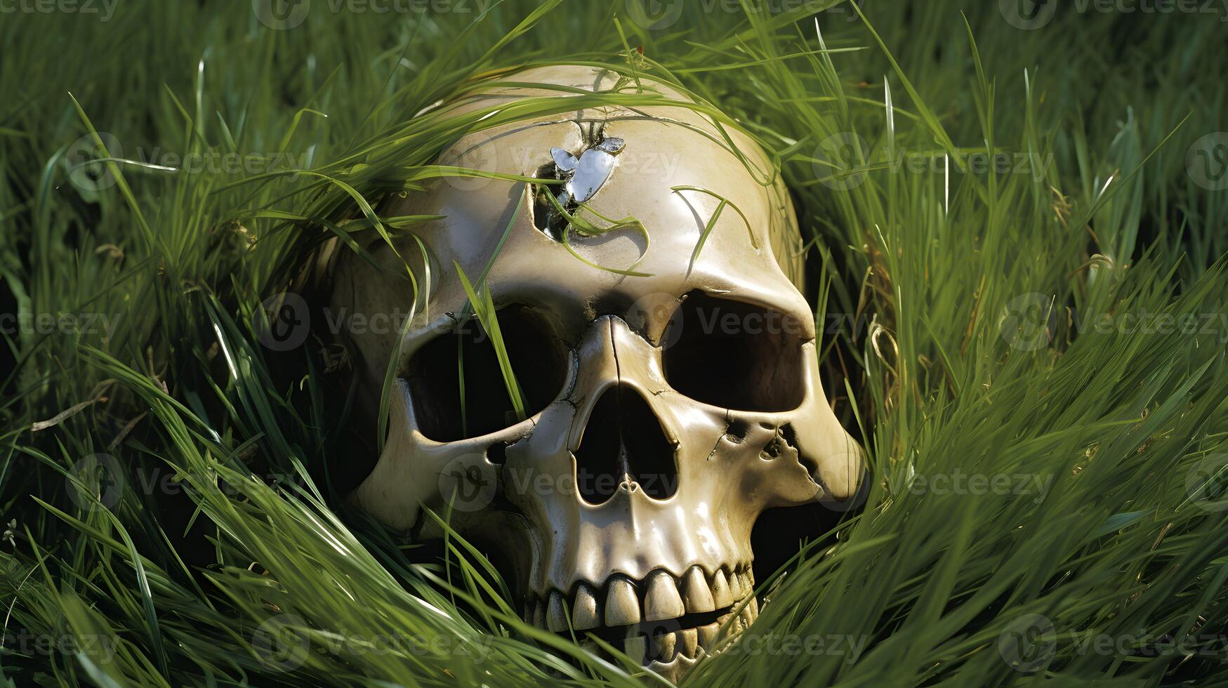 Skull illustration background wallpaper design, day of the dead, Dia de Muertos, photo