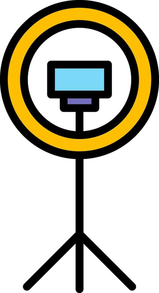 Ring light Vector Icon Design