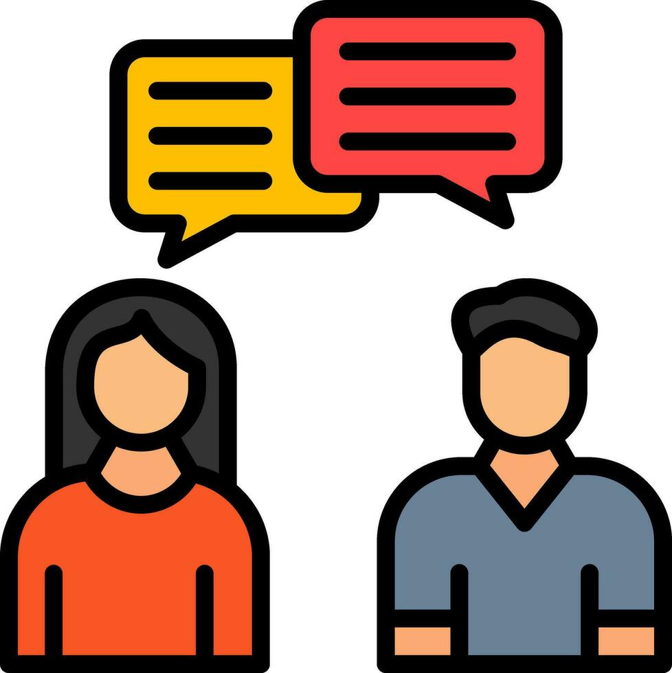 Interactions Vector Icon Design