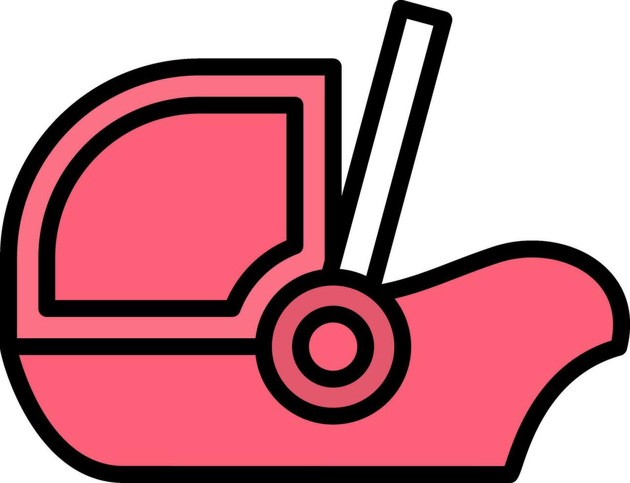 Baby car seat Vector Icon Design
