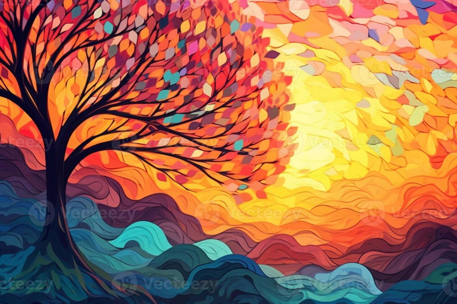 AI Generative abstract colorful nature background 29038704 Stock Photo