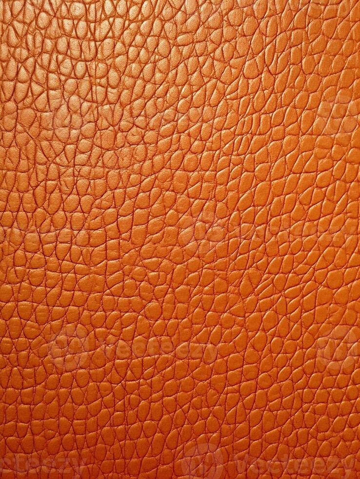 AI Generative orange leather background or texture with dark vignette