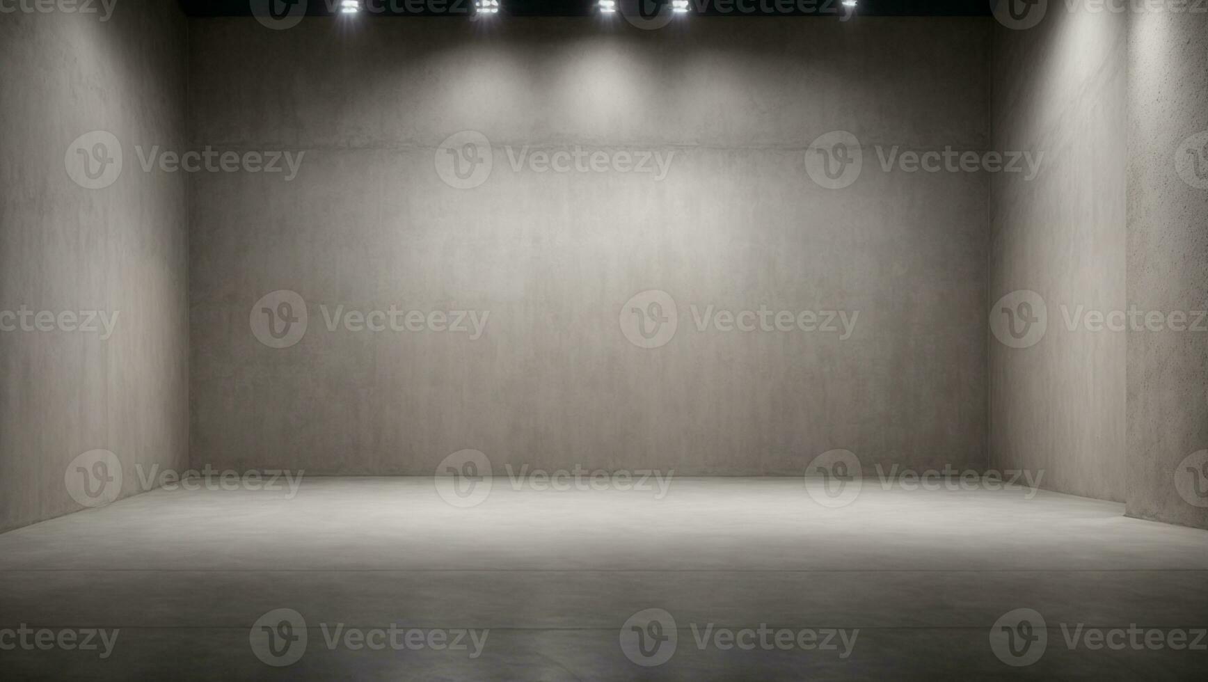 Empty dark abstract cement wall and studio room with smoke float up interior texture for display products wall background.. AI generated photo