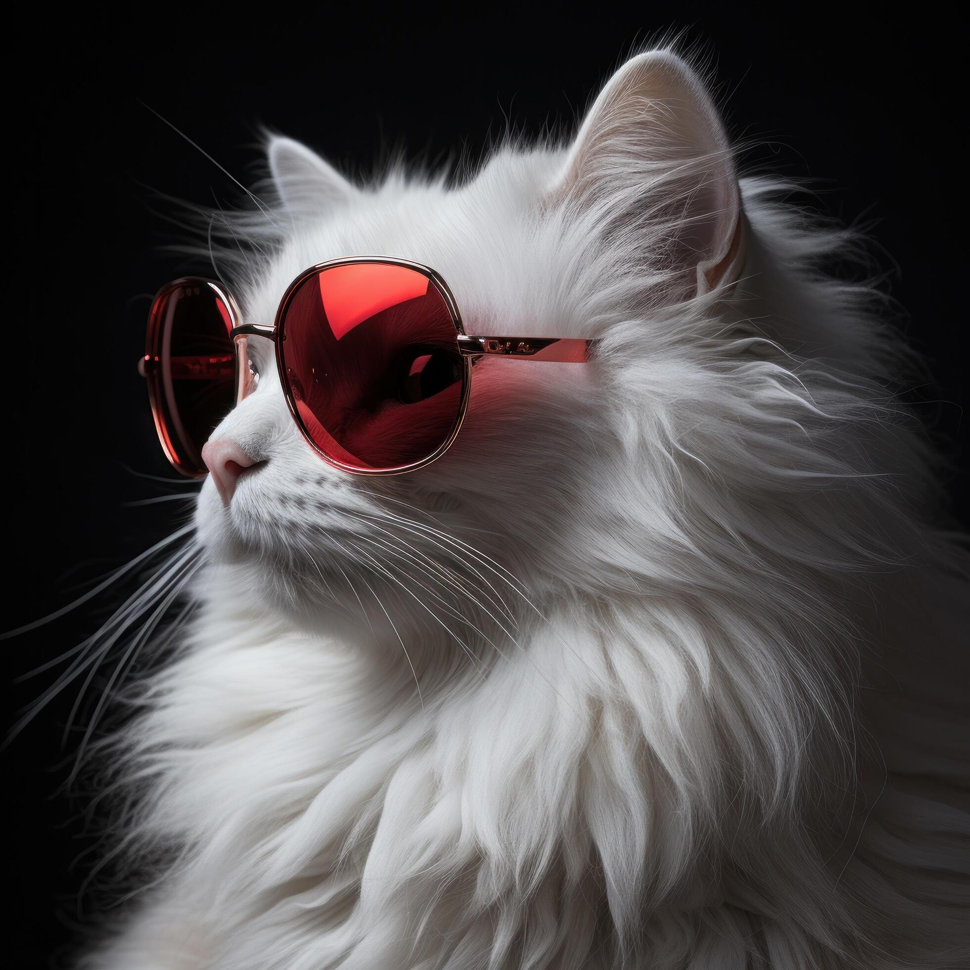 Cool cat in sunglasses on vivid background 29044563 Stock Photo at Vecteezy